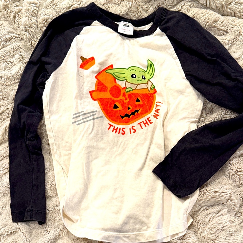 Star Wars Kids Long Sleeve Tee Grogu size 8